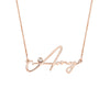 Signature Diamond Bezel Nameplate Necklace