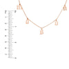 Gothic Initials Dangle Station Necklace