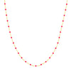 Neon Pink Enamel Bead Piatto Chain