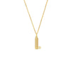 Block Lined Initial 'I' with Diamond Necklace