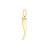 Italian Horn Pendant with 1pt Diamond