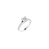 14K White 6.5 mm Round Engagement Ring Mounting