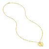Bead-Trim Fluted Heart Medallion Necklace