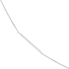 Sterling Silver Staple Bar Station Long Necklace