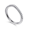 14K White Gold Diamond Wedding Band
