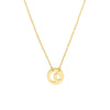 So You Cutout Moon and Star Mini Disc Adj. Necklace