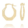 Textured Octagon-Shaped Mini Hoop Earrings