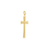Diamond-Cut Tapered Cross Pendant