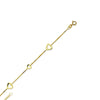 Sideways Open Hearts Adjustable Anklet