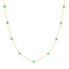 Lt. Turquoise Enamel Round Evil Eye Station Necklace