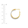 Entwined Hoop Earrings in Two-Tone with Omega Back