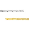 Two Tone Hollow 50/50 Paper Clip Necklace