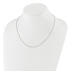 Sterling Silver RH-plated Adjustable 1mm Spiga Chain