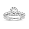 14K WG 1.00CT Fancy Cut Bridal Ring