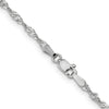 14K White Gold 1.9mm Singapore Chain Anklet