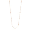 Sterling Silver CZ and Open Heart Station Long Necklace