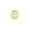 Two-Tone Circle Stud Earrings on Post Back
