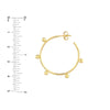 Round Beaded Wire Post Hoops