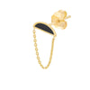 Onyx Enamel Sunrise Stud Earrings with Drape