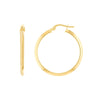 Large Polished Knife Edge Hoop Earrings