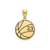 Personalized Basketball Enameled Pendants