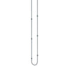 Sterling Silver CZ Bezel Station Long Necklace