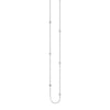 Sterling Silver CZ Bezel Station Long Necklace