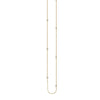 Sterling Silver CZ Bezel Station Long Necklace