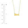 Gothic Libra Nameplate Necklace