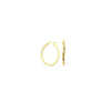 CZ Oval Hoop Earrings