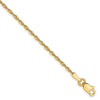 10K 1.5mm Diamond-Cut Lightweight Rope Chain