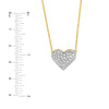 Diamond Pave Heart Necklace (1-1/5tcw)