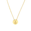 So You Etched Pineapple Mini Disc Necklace