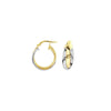 Two-Tone Interwoven Hoop Earrings