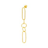Paper Clip &amp; Circle Link Dangle Earrings