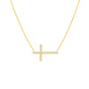 Sideways Cross Necklace with 1/5tcw Diamond