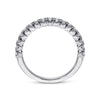 14K White Gold Prong Set Diamond Wedding Band