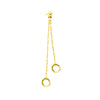 Double Strand Dangle Circle Earrings