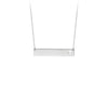 Plated Sterling Silver Bar Necklace with Cross