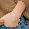 10K Polished Textured Bangle