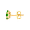 2.5mm Tsavorite &amp; Diamond Cluster Stud Earrings