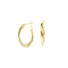 Interwoven Tube Oval Hoops with Omega Clip