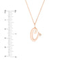 Script “C” Initial with Diamond Bezel Necklace