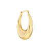 Graduated Puff Polished Hoop Earrings