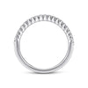 14K White Gold Prong Set Diamond Wedding Band