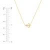 Sideways Mini CZ Anchor Necklace