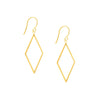 Open Diamond-Shaped Dangle Earrings