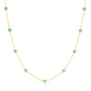 Lt. Turquoise Enamel Round Evil Eye Station Necklace
