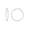 2mm x 40mm Polished Hoop Earrings