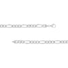 Sterling Silver 8.4mm Concave Figaro Chain with Lobster Lock